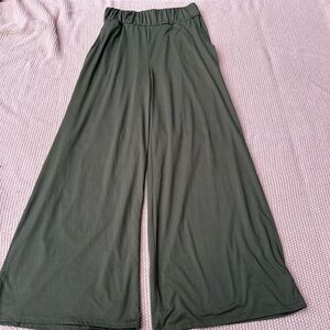 Olive Green Wide Leg Pant